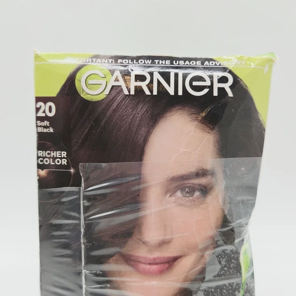 3x Garnier Nutrisse Nourishing Creme Hair Color #20 Black Tea Soft Black *READ*